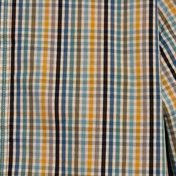 Nick Graham Button-Up Shirt – Size Large – Bold Multicolor Plaid Stretch - Picture 4 of 5